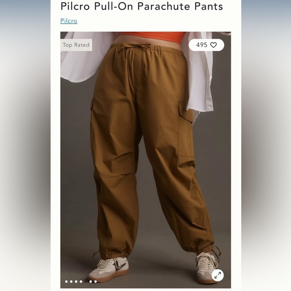 Anthropologie Pilcro Pull-On Parachute Pants - Bronze - Picture 5 of 8